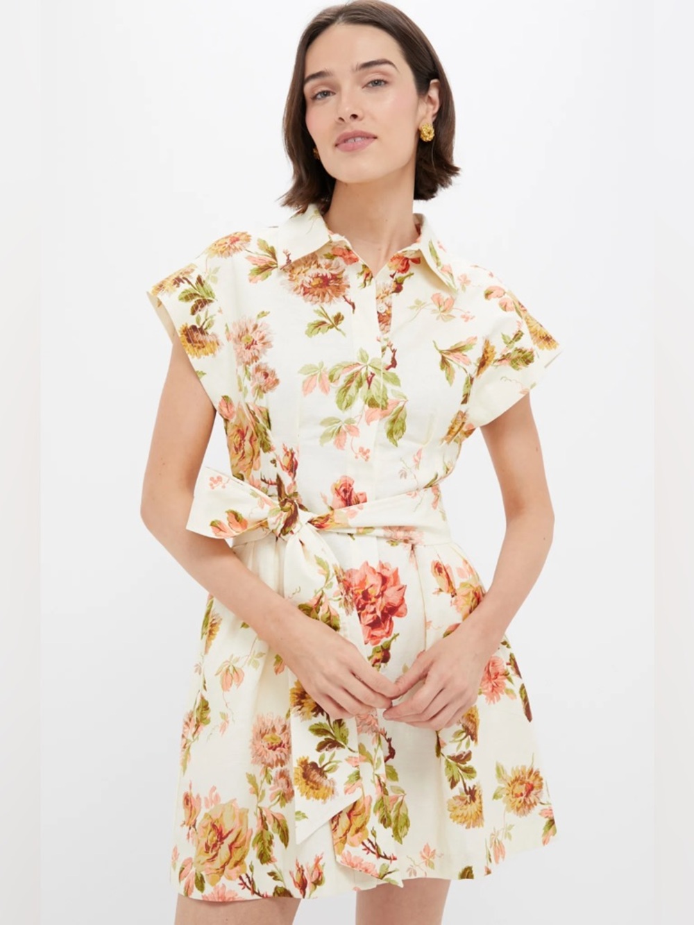 Tuckernuck Floral Linen-Blend Mini Callie Dress S